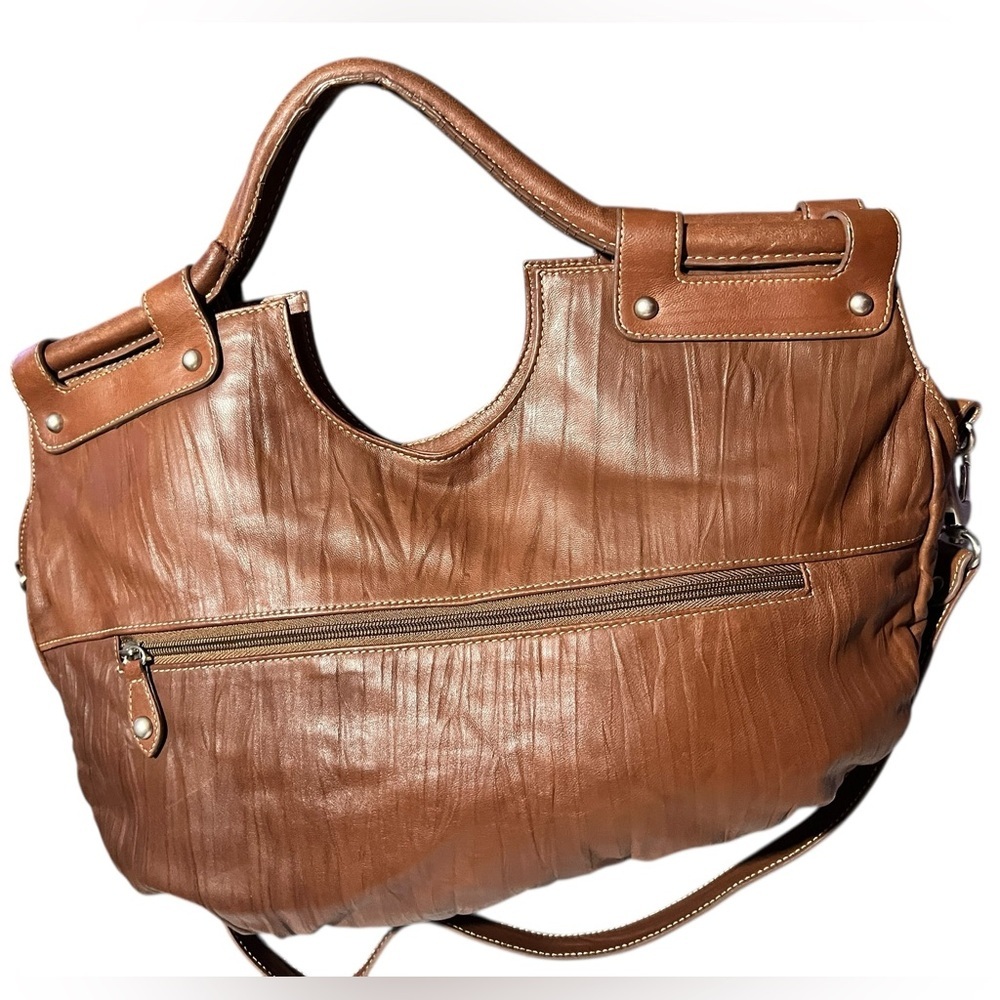 Clark’s England Soft Brown Leather Hobo Handbag/Shoulder Bag - Picture 2 of 16